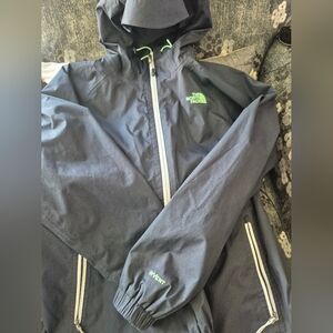 The North Face Women's Charcoal Ski Jacket with Mint Green Accents